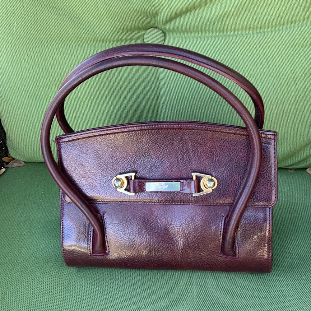 Sergio Cerruti Roma | Vintage Burgundy leather satchel